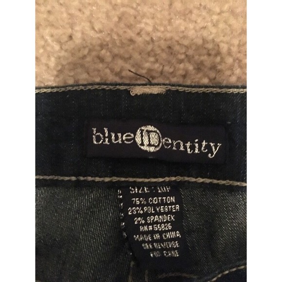 Blue Identity Women's Crop Capri Blue Denim Jeans Pants Size 10 - Picture 3 of 6